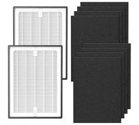 LV-H126 Replacement Filter Compatible with Levoit LV-H126 Air Puri-fier, 2 PACK Main Filters and 8 Extra Activated Carbon Pre-filters, Fit Parts No. LV-H126-RF