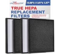 LV-PUR131-RF Filter Replacement Compatible with LEVOIT LV-PUR131 & LV-PUR131S - True HEPA + Activated Carbon Air Purifier Filter by LifeSupplyUSA (2-Pack)