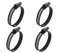 LVADUHF 4pcs 2.5 Inch Stainless Steel Worm Gear Hose Clamp Adjustable 40-63mm Size Range, Black Hose Clamp Fuel Line for Plumbing, Automotive and Mechanical Application
