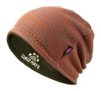 Lvaiz Hats Lvaiz Mens Winter Beanie Hat Warm Fleece Lined Skull Cap for Men Reversible Women Windproof Watch Hat Knit Warm Unisex Beanie, Orange Grey+Dark Green, One Size