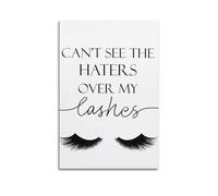 Lvalogy Can'T See The Haters Over My Lashes_1 Framed Canvas Wall Art