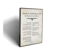 Lvalogy Death Is Nothing At All Poem Wall Decor Framed Canvas Wall Art | PS Frame Solid Wood Inner Stretcher Premium Canvas Print for Living Room Bedroom Home Decor08x12inch