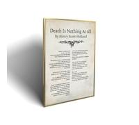 Lvalogy Death Is Nothing At All Poem Wall Decor Framed Canvas Wall Art | PS Frame Solid Wood Inner Stretcher Premium Canvas Print for Living Room Bedroom Home Decor20x30inch