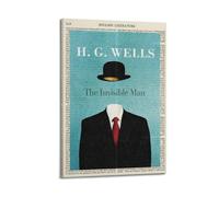 Lvalogy H G Wells The Invisible Man Framed Canvas Wall Art