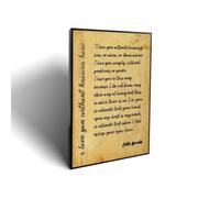 Lvalogy I Love You Without Knowing How Poem Vintage Framed Canvas Wall Art | PS Frame Solid Wood Inner Stretcher Premium Canvas Print for Living Room Bedroom Home Decor08x12inch
