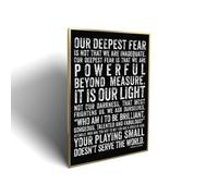 Lvalogy Our Deepest Fear Poem Wall Art Poetry Framed Canvas Wall Art | PS Frame Solid Wood Inner Stretcher Premium Canvas Print for Living Room Bedroom Home Decor24x36inch