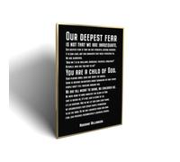 Lvalogy Our Deepest Fear Quotes Wall Art Prints Framed Canvas Wall Art | PS Frame Solid Wood Inner Stretcher Premium Canvas Print for Living Room Bedroom Home Decor16x24inch