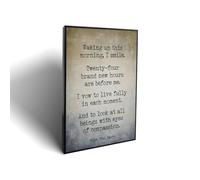 Lvalogy Vietnamese Writers Thich Nhat Hanh Framed Canvas Wall Art | PS Frame Solid Wood Inner Stretcher Premium Canvas Print for Living Room Bedroom Home Decor08x12inch