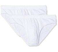 LVB Men's 100% Cotton Bipack Briefs (Pack of 2), White (White), S