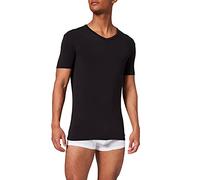 LVB Men's Classy Micromodal V-Neck T-Shirt, Black (Black 004), Small