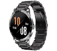 lvbu Compatible for Blackview X1 Bands, Stainless Steel Metal Replacemet Straps Compatible for Blackview X1 Smart Watch (Black)