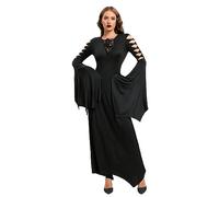 LVCBL Fashion Halloween Carnival Dress Stretchy Long Cocktail Mermaid Prom L Black