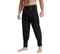 LVCBL Men's Viking & Medieval Costume Collection - Premium Linen Trousers for Historical Reenactment & Daily Wear