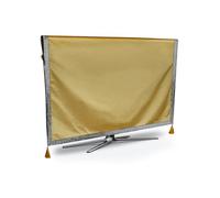 LVCHAO TV Set Dust Cover Hanging Desktop TV Plain Silk Satin Cover Cloth Simple Universal Cover towel Suitable For Outdoor Flat-panel TVs(Light Yellow,87x60 cm)