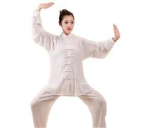 LVCHAO Unisex Tai Chi Taiji Kung Fu Uniforms Embroidery Clothing Shaolin Wushu Morning Exercise Costumes for Men Women(Color 7,XL)