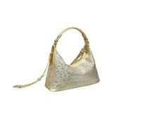 LVCHAO Women Shiny Evening Handbag Delicate Rhinestone Shoulder Bag Dinner Large Capacity Tote For Girls for Prom Wedding Party(Gold)