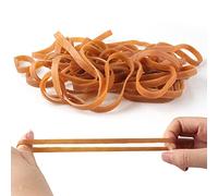 Lvcky 25Pcs Large Rubber Bands,160mm by 6mm Wide Rubber Strong Elastic Bands for Office Home School Supplies,Dark Yellow