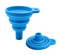 LvDon LTD Silicone Collapsible Funnel Foldable Silicon Hopper Kitchen Cooking Tools (Blue)