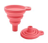 LvDon LTD Silicone Collapsible Funnel Foldable Silicon Hopper Kitchen Cooking Tools (Pink)