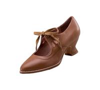 lver Dress for Women Heel Single Shoes Solid Color Large Size Pointed Toe Shoes Ladies Orthopedic High Heeled Leather Shoes ush Heels (Brown, 7.5)