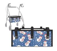 LVEWYB Christmas Snowman Basket for Walkers Seniors Detachable Bag with Big Capacity Walker Accessories Walker Rollator for Senior Elderly Travel Gifts