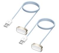 LVFAN 2 Pack Charger Cable for Fitbit Charge 6/5, Fast Charging Cable Smartwatch Replacement Accessories Nylon Braided Cord Charger Dock for Fitbit Charge 6/5 / Luxe (3.3 ft)