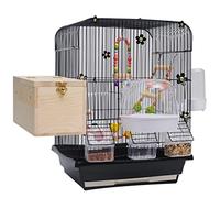 LVFXQRXO Small Bird Cage for Parakeet Canary Large Metal with Feeder Drinker Jumping Colour,Small Bird Cage for Parakeet Canary Large Metal with Feeder Drinker Jumping,A