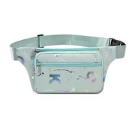 LVFXQRXO waist bag 4 Pockets Women Waist Bag, Large Capacity Waterproof Waist Bag Women Sports Travel Hiking Cycling Gift Bag-Green