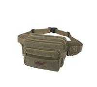 LVFXQRXO waist bag Bumbag Waist Fanny Pack Casual Waist Bag Canvas Men Women Waist Belt Outdoor Hiking, Running, Travel-Green