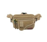 LVFXQRXO waist bag Bumbag Waist Fanny Pack Casual Waist Bag Canvas Men Women Waist Belt Outdoor Hiking, Running, Travel-Khaki