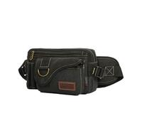 LVFXQRXO waist bag Bumbag Waist Fanny Pack Casual Waist Bag Canvas Men Women Waist Belt Outdoor Hiking, Running, Travel-Black
