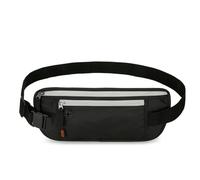 LVFXQRXO waist bag Sports Waist Bag Lightweight Running Waist Belt Elastic Waist Bag Breathable Mesh Design Suitable for Dog Walking, Cycling, Hiking-Black and Gray