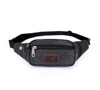 LVFXQRXO waist bag Waist Bag Casual Waist Bag Canvas Men Women Belt Outdoor Hiking, Running, Traveling-Black