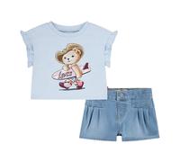 Levi's Kids Wear Levi's Baby Girls T-Shirt and Pleated Short Set in Blue - Blue - 12 months