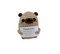 Lvguang Positive Affirmation Crochet Friends: Assorted Animal & Plant Knitted Dolls - Emotional Support Gift, Good Luck Pocket Hug, Encouragement Decor for Cheering Up