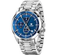 LVHOP Watch for Men Analog Quartz Chronograph with Luminous Hands Date Display Stainless Steel Band - Business Sport Casual & Dress Style Watch with Elegant Gifts for Men