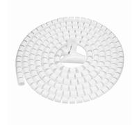 lvifloae 1.5M 22mm Flexible Spiral Cable Wrap Zipper Cable Management Sleeve, Cuttable Reusable Wire Wrap Cord Protector, for TV Monitor Desktop Home Office Wires (3.0m*16mm)
