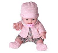 lvifloae 12inch Realistic Reborn Baby Doll Lifelike Fashional Washable White Girl Soft Body Toy with Pacifier for Toddlers Collectors Kids Birthday GiftQ12G 003C 026 (Q12G-002C-026 Gray Floral)