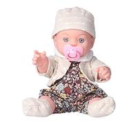 lvifloae 12inch Realistic Reborn Baby Doll Lifelike Fashional Washable White Girl Soft Body Toy with Pacifier for Toddlers Collectors Kids Birthday GiftQ12G 003C 026 (Q12G-001C-026 Brown Floral)