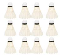 lvifloae 12PCS 1005 Goose Feather Durable Badminton Balls Shuttlecocks Sports Training Practice Set for Training or Outdoor Sports