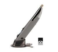 lvifloae 2.4G Wireless Mouse Pen 4 Button Vertical Ergonomic Design with Voice Translation Adjustable DPI Bluetooth USB Dual Mode for Laptop Desktop PC Silent Click Operation (Grey)