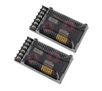 lvifloae 2-Pack 2-Way Car Audio Crossover, Overcurrent Protection | Universal Speaker Frequency Divider, 100W RMS 300W Max, Heat-Dissipating ABS Housing, for Car Speaker Audio Upgrade