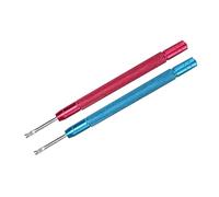 lvifloae 2 Piece Professional Watch Hand Plunger Puller Multifunction Puller Watch Tool Hand Lever Removal and Repair Tool Anti Slip Texture Design(Red and Blue)
