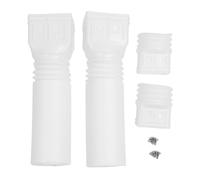 lvifloae 2-Piece Rain Gutter Downspout Extension Downspout Extender Diverter Flexible Adjustable Length 21in to 58in Drainage Pipe Extender for Residential Home Use Sturdy PE Mater (White)