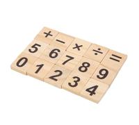 lvifloae 200 Pcs Wooden Number Symbol Tiles for Crafts, Children Educational Game Toy Learning Letters Words Tool Number Tile Mixed for Craft Projects, Games, Early Childhood Education