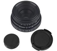 lvifloae 25mm F1.8 C Mount Wide Angle Lens Black Aluminum Alloy Optical Glass, Advanced Optical Elements Efficient Light Conductivity, CCTV Security Lens for Houses Warehouses (Black)