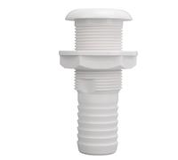lvifloae 29mm Boat Through Hull Connector Drainage Outlet ABS Marine Thru Hull Fitting Smooth Drainage Straight Outlet Fittings Boat RV Accessories for Yachts and RVs (White)