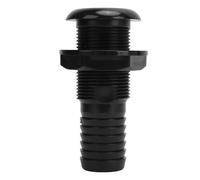 lvifloae 29mm Boat Through Hull Connector Drainage Outlet ABS Marine Thru Hull Fitting Smooth Drainage Straight Outlet Fittings Boat RV Accessories for Yachts and RVs (Black)