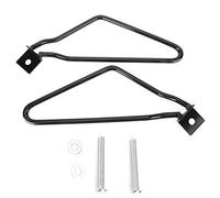 lvifloae 2pcs Motorcycle Saddlebag Support Brackets, Heavy-Duty Iron, Black Coating, Prevents Bags from Touching Wheel, for Cruiser/Street Bikes, 1-Set
