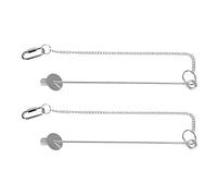 lvifloae 2PCS Stainless Steel Pet Chicken Fruit Vegetable Corn Fork Rooster Foraging Feeder Fork Foraging Food Supplies Tool with Hanging Chain Hook for Chicken House Poultry